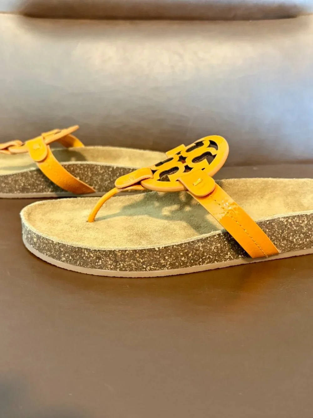 Tory Burch Miller Cloud Thong Sandal, Woman's Size 8 M, ORANGE